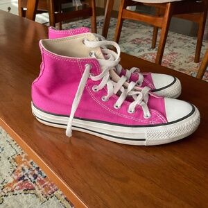 Converse Pink High Top Chuck Taylor- Size 6